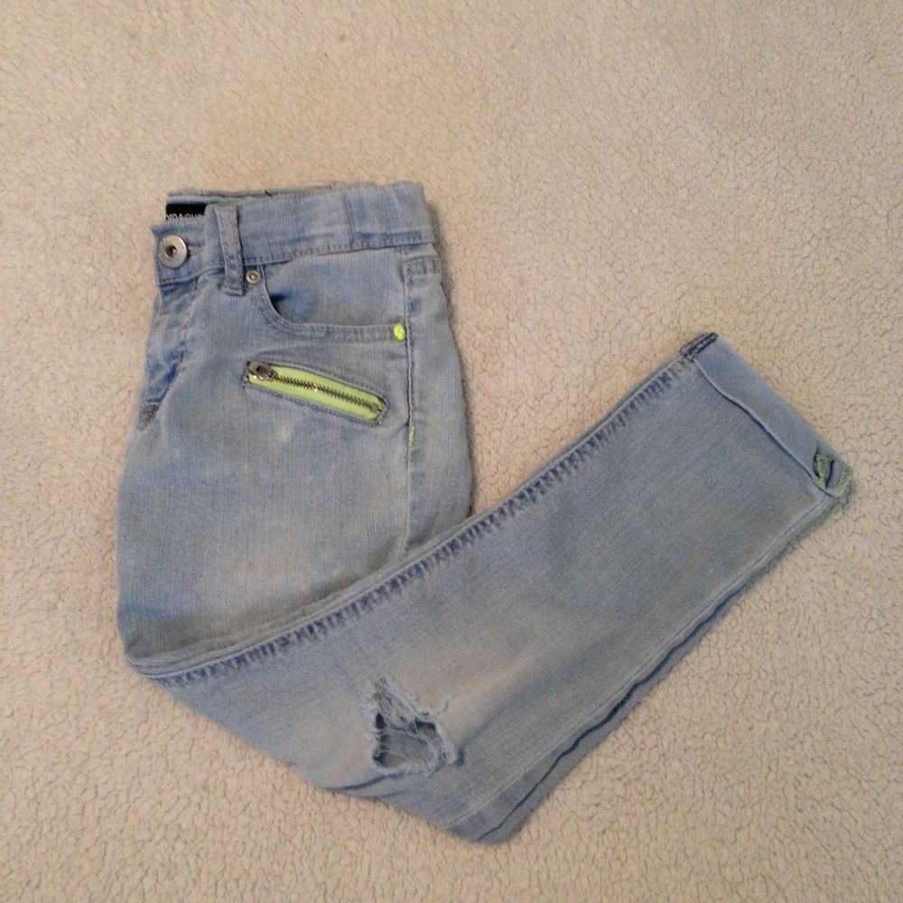 Jordache girls ankle skinny distressed jeans 8‎